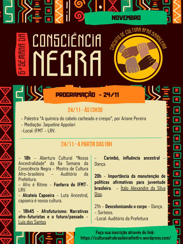 6ª Semana da Consciência Negra do IFMT tem oficinas sobre dança e capoeira 3 semana da consciencia negra