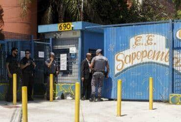 São Paulo (SP) 23/10/2023 - Ataque a tiros na Escola Estadual Sapopemba na zona leste da cidade, deixa um morto e dois feridos. Foto: Paulo Pinto/Agência Brasil