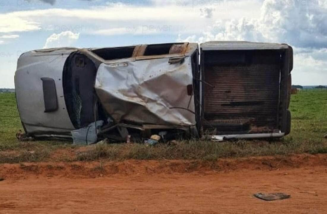 Capotamento deixa um morto e três feridos em Nova Mutum