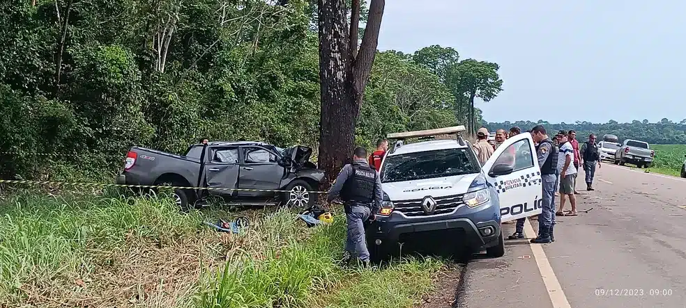 Tragédia na MT-423: Acidente fatal entre Sinop e Cláudia tira a vida de dois homens Foto: Bianca Janazzi/TV Centro América