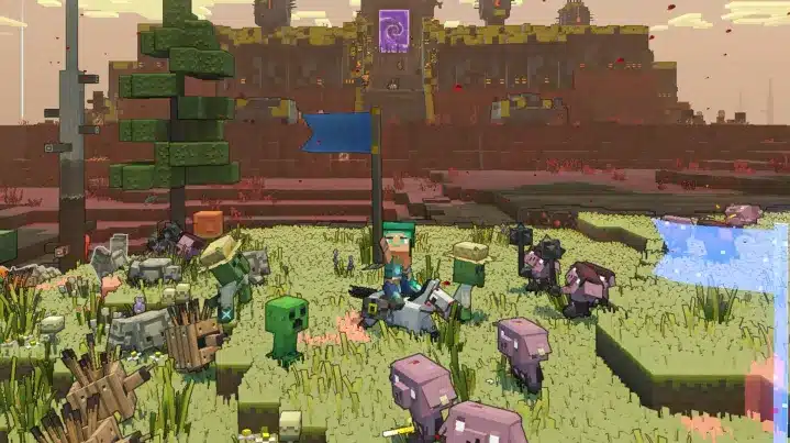 Minecraft Legends gathering mobs.jpg