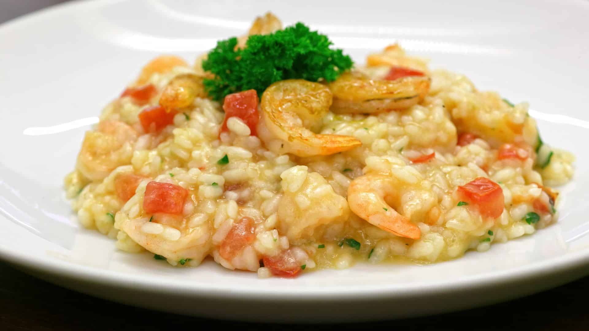 Risoto de camarão