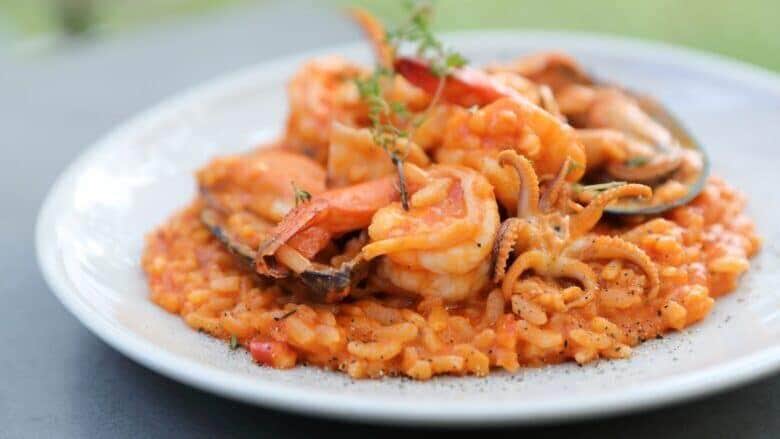 Risoto de camarão