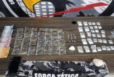 Apreensão de drogas e suspeito no distrito de progresso em Mato Grosso