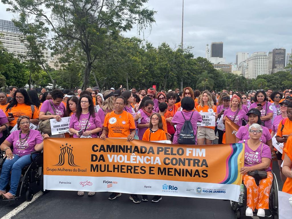 Rio de Janeiro (RJ) 10/12/2023 - Caminhada pelo fima da violência contra a mulher. Foto: Divulgação