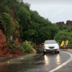 Chuvas fortes interditam trecho da MT-251 em Chapada dos Guimarães, principal acesso à cidade turística