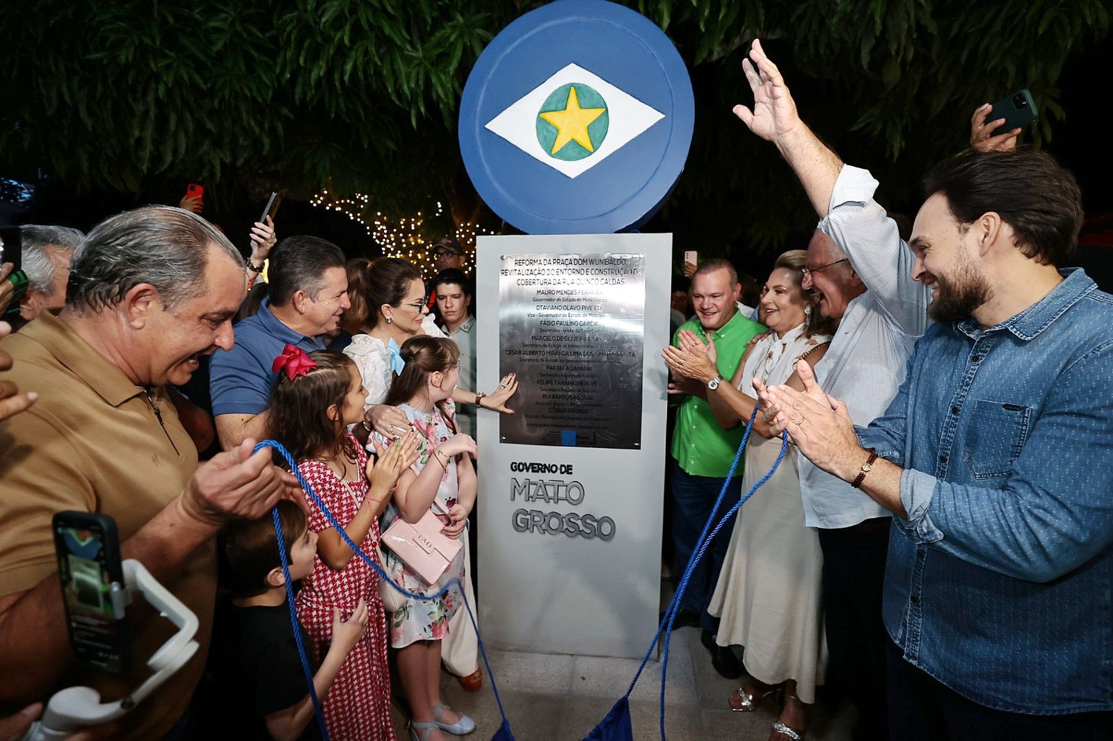 A inauguração lotou a Praça e a Rua Coberta em Chapada, e contou com a presença de diversas autoridades políticas.               Crédito - Mayke Toscano/Secom-MT