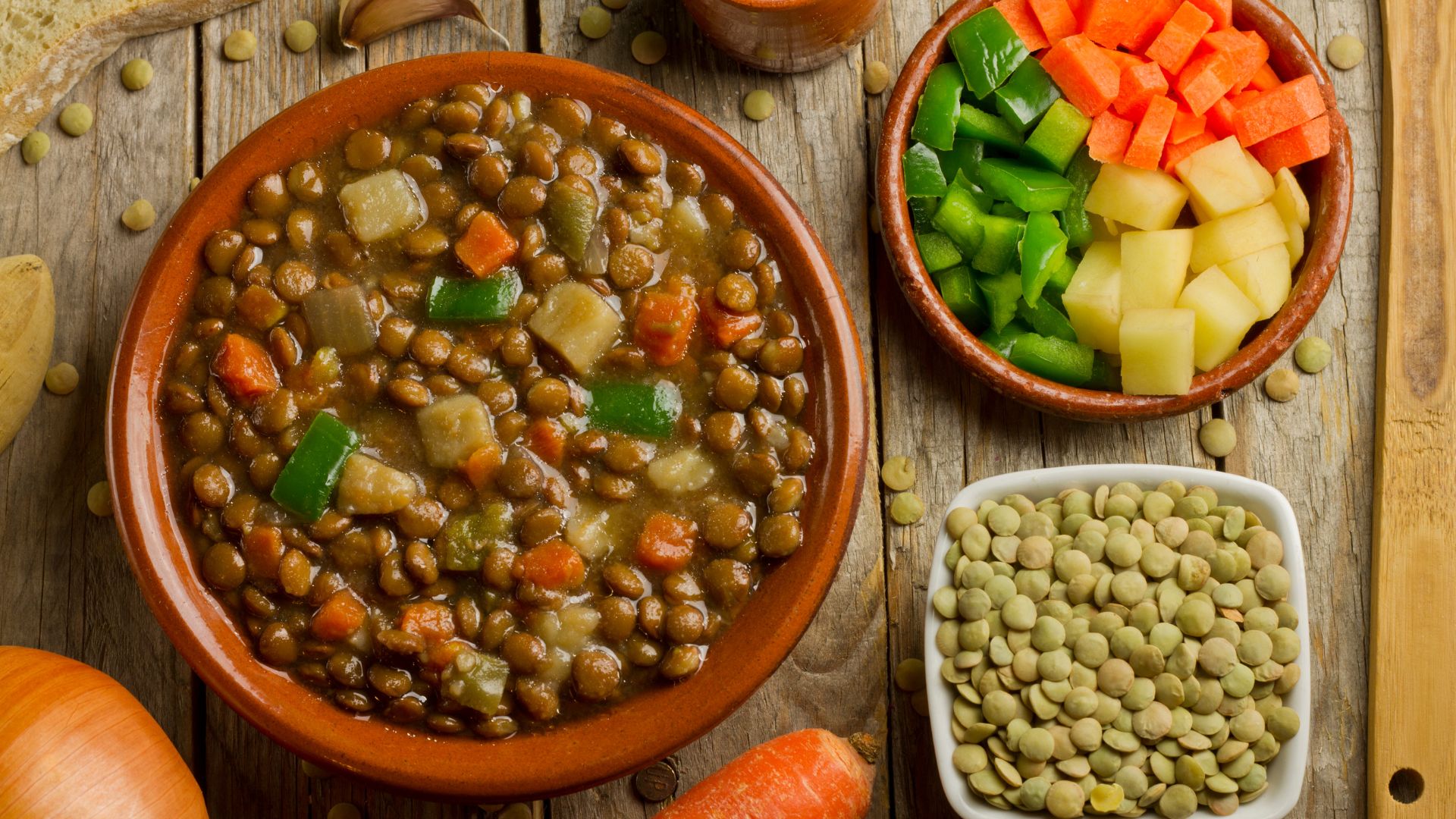 lentilha com calabresa