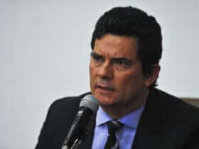 O ministro da Justiça e Segurança Pública, Sergio Moro, fala à imprensa Por: Marcello Casal JrAgência Brasil