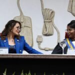 Primeira-dama de MT Virginia Mendes e a nova presidente do TRT 23ª Região -MT, Adenir Carruesco              Crédito - Jana Pessôa