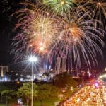 Fogos de artifício na Esplanada dos Ministérios em Brasília Por: Marcello Casal jr/Agência Brasil
