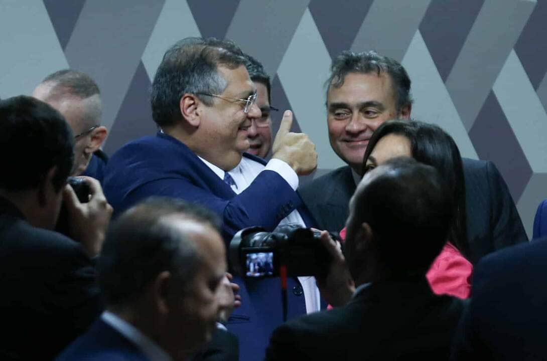 Brasília (DF) 13/12/2023 Sabatina na CCJ do Senado do senador licenciado e atual ministro da Justiça, Flávio Dino, indicado para o cargo de ministro do (STF); e o subprocurador Paulo Gonet, indicado para chefiar a Procuradoria-Geral da República (PGR). Foto Lula Marques/ Agência Brasil