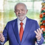 21. 12. 2023 - Presidente da República, Luiz Inácio Lula da Silva, durante o pronunciamento à Nação - Mensagem de Fim de Ano, no Palácio da Alvorada. Brasília - DF.   Foto: Ricardo Stuckert / PR