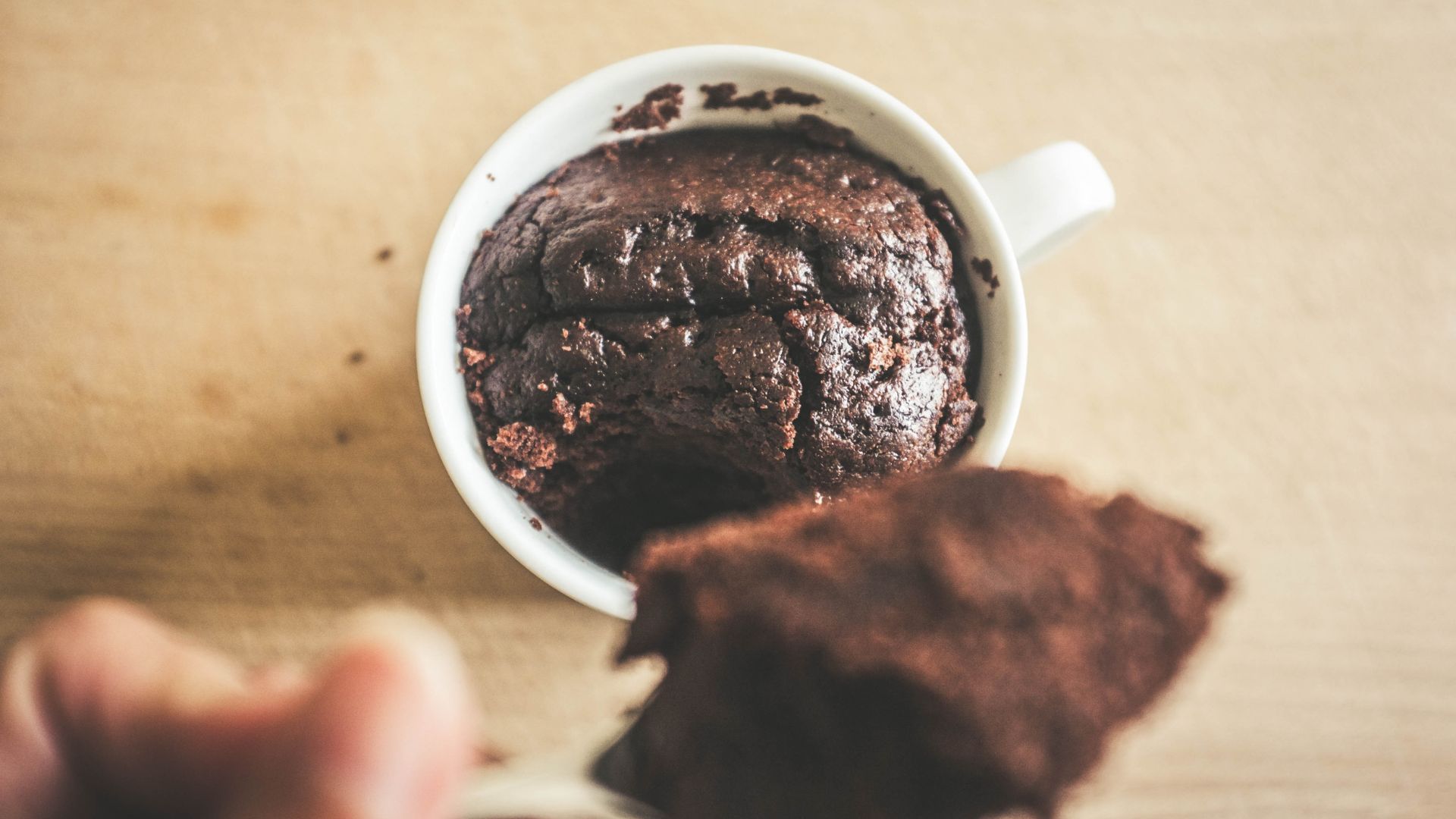 Bolo de caneca de microondas