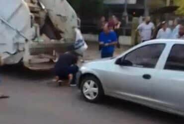 Motorista atropela e causa graves ferimentos a gari em Jaciara (MT)