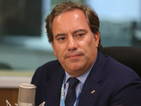 O presidente da Caixa Econômica Federal, Pedro Guimarães é o entrevistado no programa A Voz do Brasil. Por: Valter Campanato/Agência Brasil