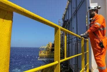 Rio de Janeiro (RJ), 28/09/2023 - Navio-plataforma P-71, instalado no campo de Itapu, no pré-sal da Bacia de Santos, a 200 km da costa do Rio de Janeiro. Foto:Tânia Rêgo/Agência Brasil