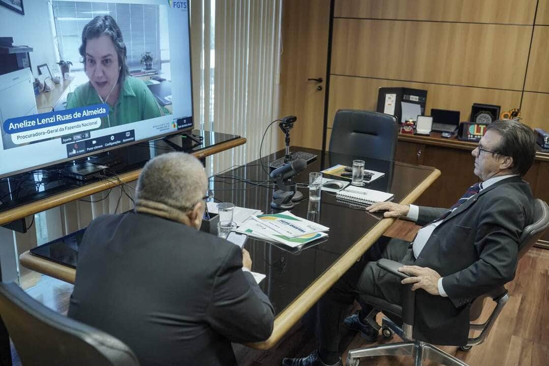 Brasília (DF), 10/08/2023, O ministro do trabalho, Luiz Marinho, durante live de apresentação sobre a Fase de Testes do FGTS Digital. Foto: Rafa Neddermeyer/Agência Brasil