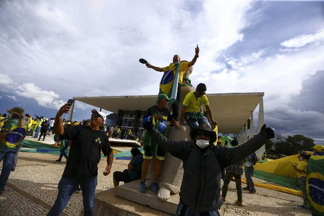 Manifestantes invadem Congresso, STF e Palácio do Planalto. Por: Marcelo Camargo/Agência Brasil