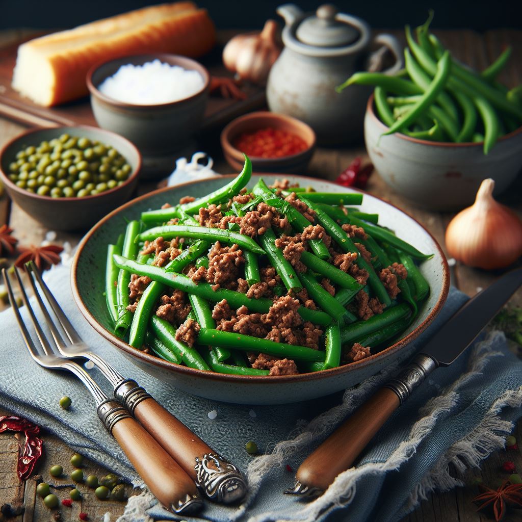 Receita de vagem com carne moída