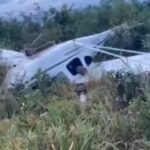 Aeronave capota durante decolagem em Mato Grosso e piloto escapa ileso do acidente
