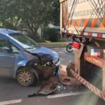 Motorista do Fiat Idea não se feriu no acidente.
