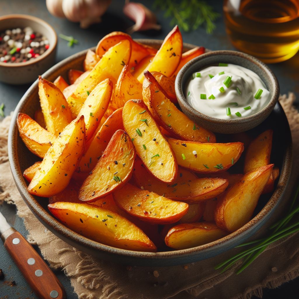 Receita de batata rústica na airfryer