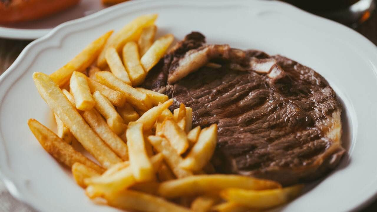 Receita de bife com batata frita