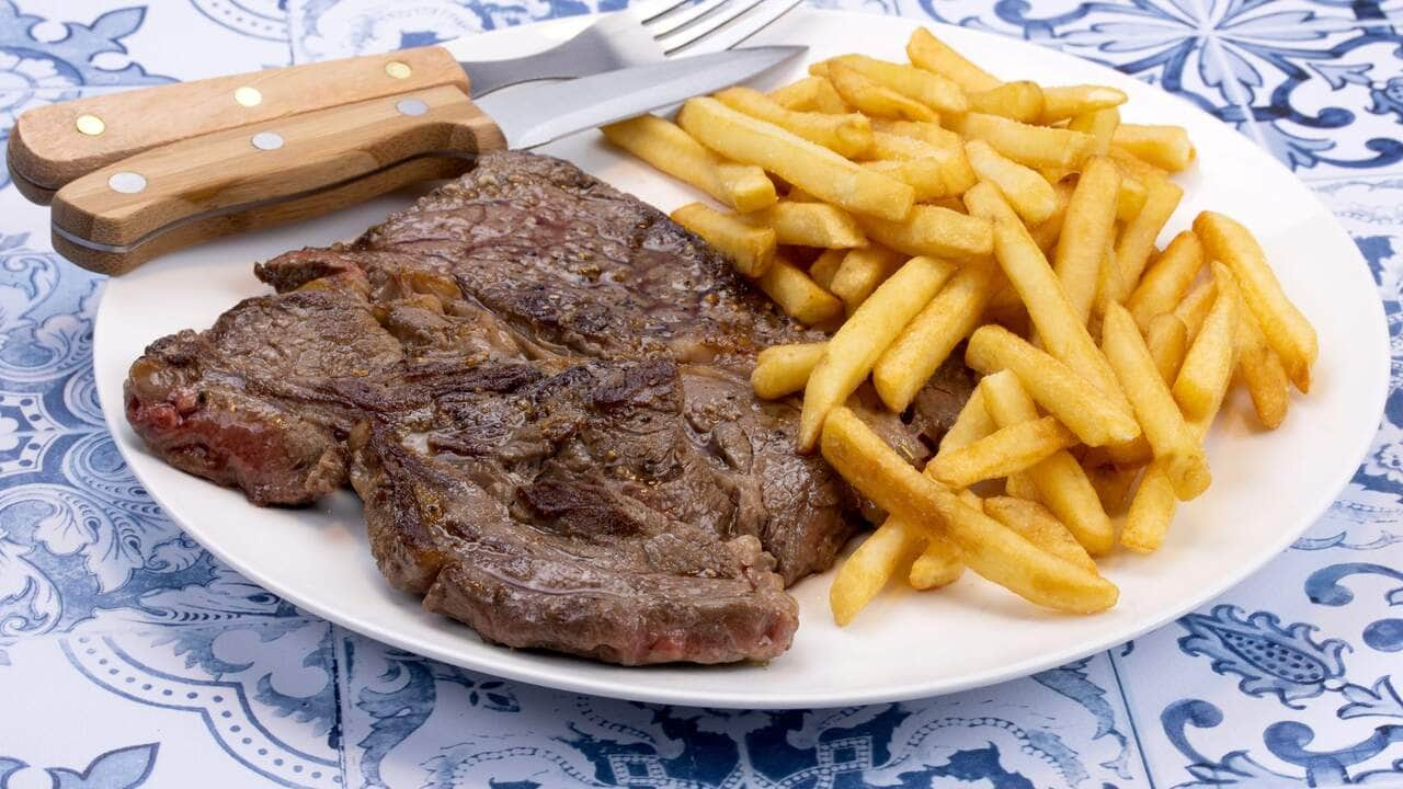 Receita de bife com batata frita