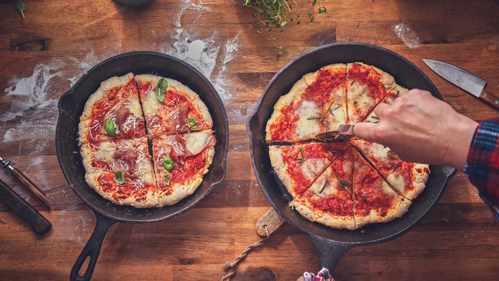 Receita de pizza de frigideira