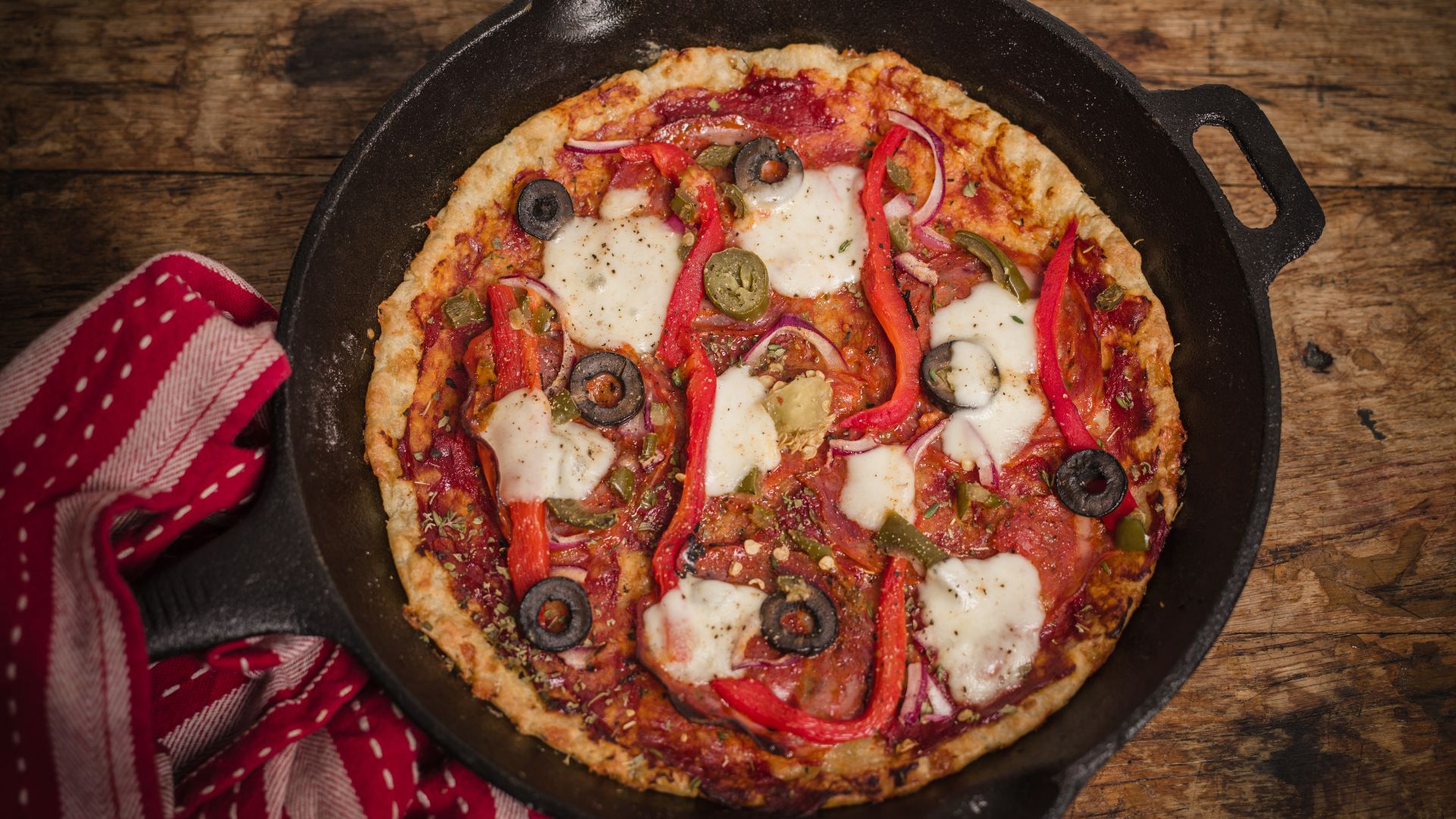 Receita de pizza de frigideira