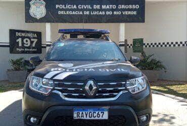 Ação faz parte de um trabalho realizado pelos policiais da Delegacia de Lucas do Rio Verde para prisão de foragidos da Justiça