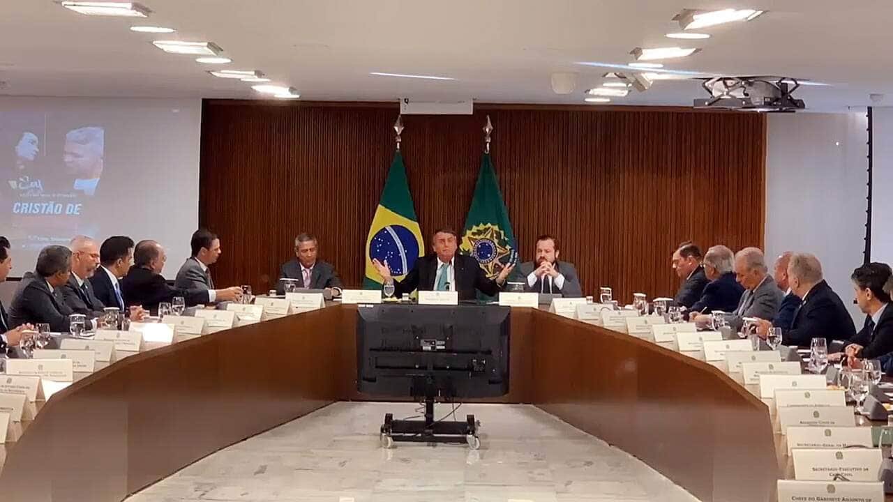 Brasília – Bolsonaro realizou, em julho de 2023, reunião ministerial onde defendeu golpe de Estado. Imagem: Divulgação