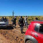 Policiais impediram invasão de terras de uma fazenda em Poxoréu.  - Foto por: Sesp - MT