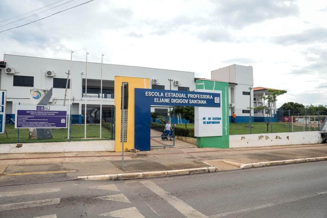 Escola Estadual Eliane Digigov, em Cuiabá, foi a primeira a ter câmeras instaladas              Crédito - Christiano Antonucci/ Secom-MT