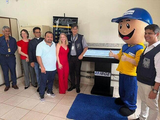 IBGE inaugura primeiro totem interativo em parceria com os Correios - Foto: Wualisson Chaves/IBGE