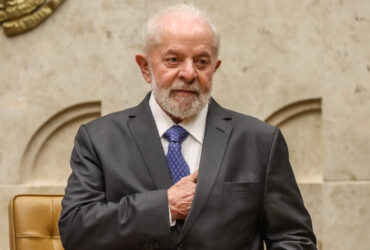 Brasília (DF), 22/02/2024, O Supremo Tribunal Federal (STF) realiza sessão solene de posse do novo ministro da Corte, Flávio Dino. Na foto o presidente Lula. Foto: Valter Campanato/Agência Brasil