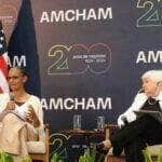 São Paulo (SP), 27/02/2024 - A ministra do Meio Ambiente e Mudança do Clima, Marina Silva, e a secretária do Tesouro dos Estados Unidos, Janet Yellen, participam de encontro da Câmara Americana de Comércio - Amcham Brasil, na Sala São Paulo, em Campos Elísios. Foto: Rovena Rosa/Agência Brasil