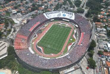 São Paulo 25/02/2024 Jogo Santos e São Bernado que teve o maior público do Palistão. (Foto: Raul Baretta/ Santos FC. )