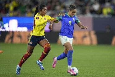 San Diego, California,25/02/2024 A seleção brasileira feminina se classificou para a fase eliminatória da Copa Ouro ao vencer a Colômbia por 1 a 0, na madrugada deste domingo, Foto Ray Acevedo-USA TODAY Sports