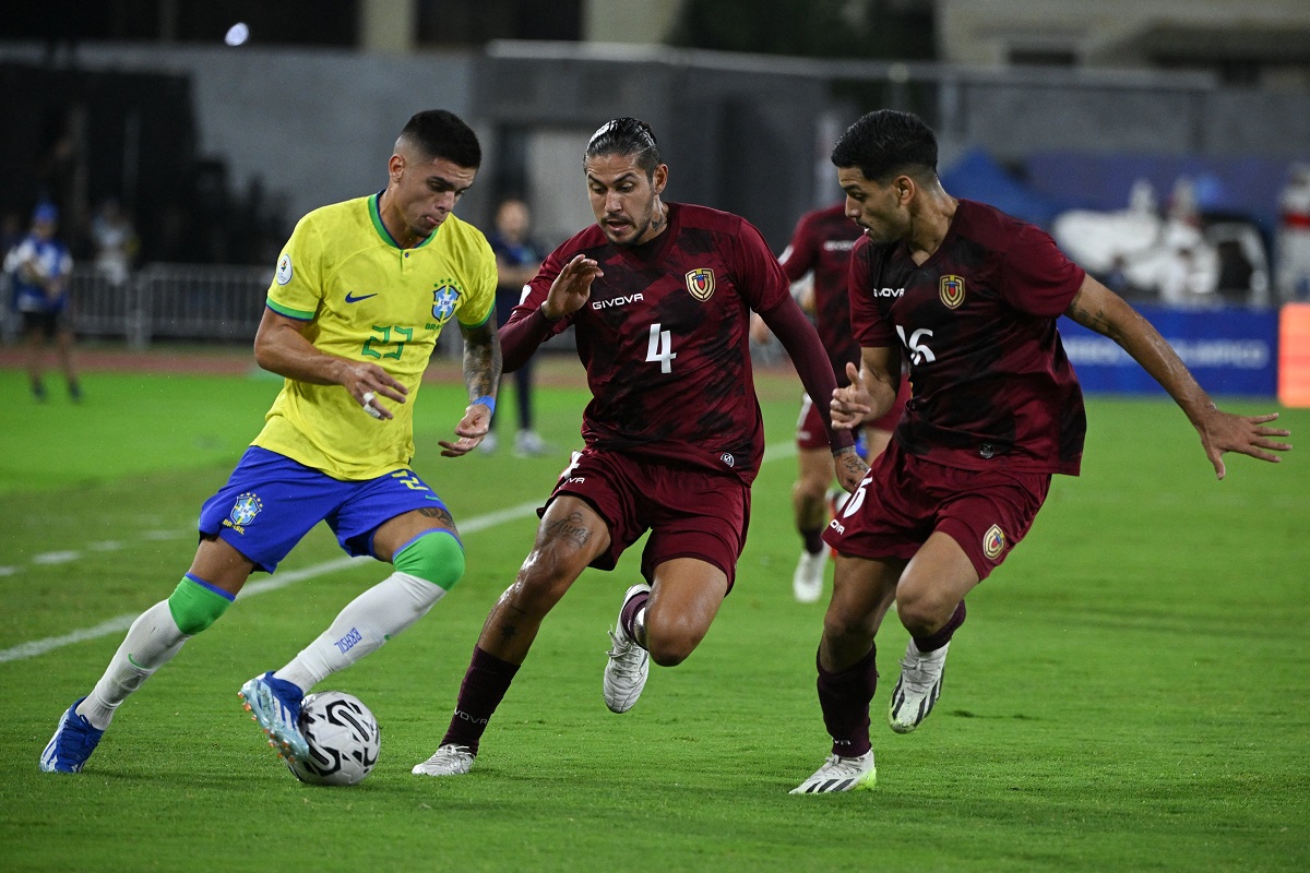 Lance do jogo do Brasil x Venezuela. Foto: Twitter Venezuela