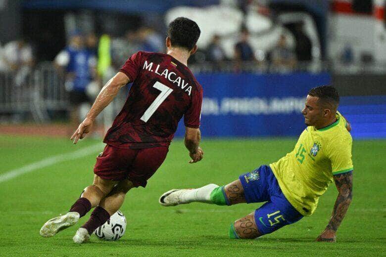 Lance do jogo do Brasil x Venezuela. Foto: Twitter Venezuela