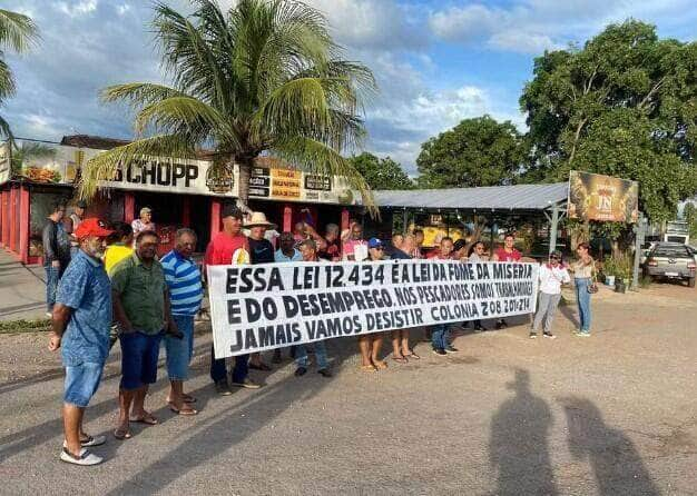 Pescadores protestam contra Lei Transporte Zero em Mato Grosso