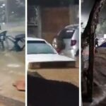 Forte chuva causa alagamentos em Chapada dos Guimarães