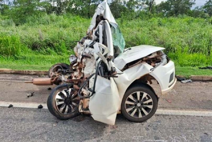 Motorista de carro de passeio morre em grave acidente na BR-364 em Mato Grosso