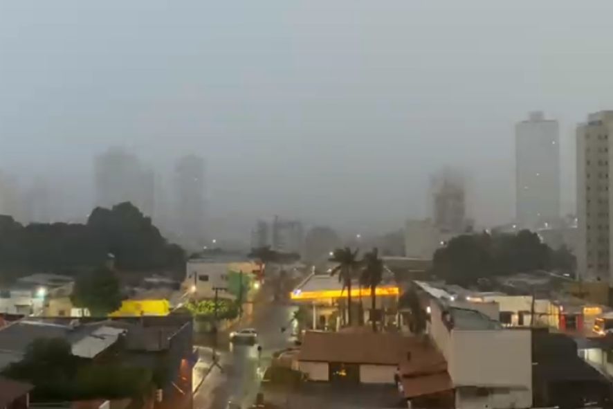 Temporal causa queda de árvores, falta de energia e danos em Cuiabá