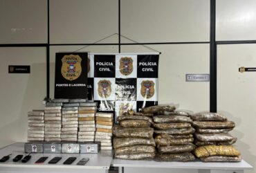 Cinco são presos com 115 quilos de drogas em operação da Polícia Civil em Pontes e Lacerda.
