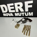 Dupla é presa em flagrante com arma e drogas após investigação de homicídio em Nova Mutum