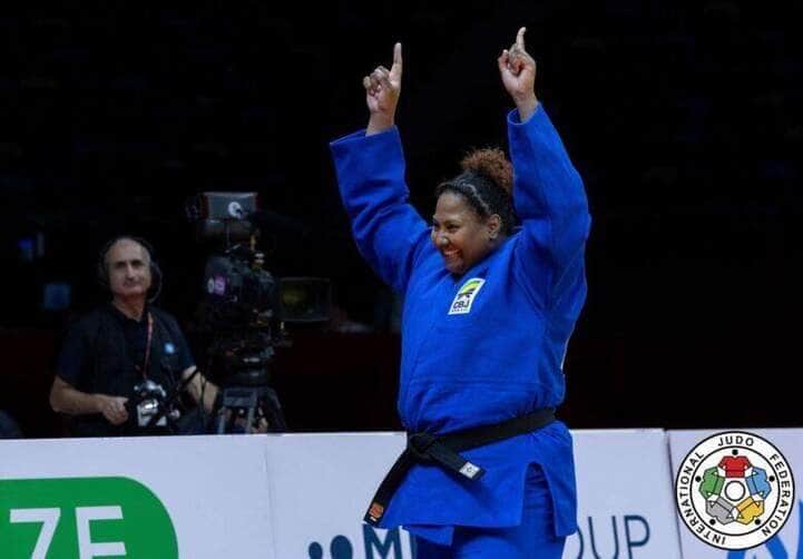 Beatriz Souza (+78kg) é ouro o GP da Áustria de Judô - em 10/03/2024 Por: Reprodução Twitter/CBJ