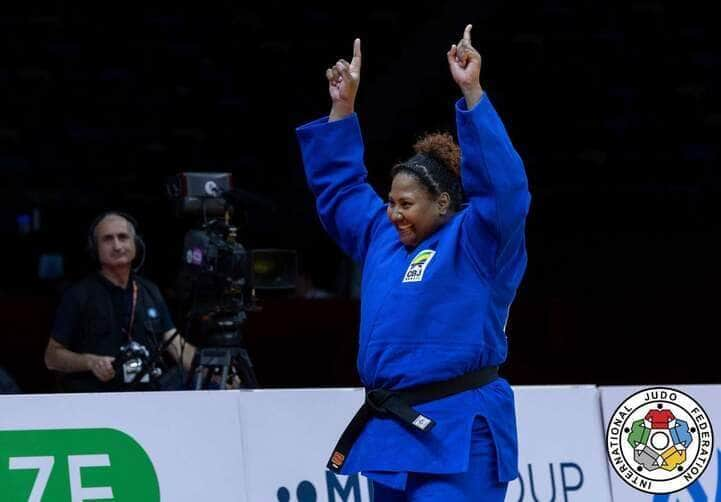 Beatriz Souza (+78kg) é ouro o GP da Áustria de Judô - em 10/03/2024 Por: Reprodução Twitter/CBJ